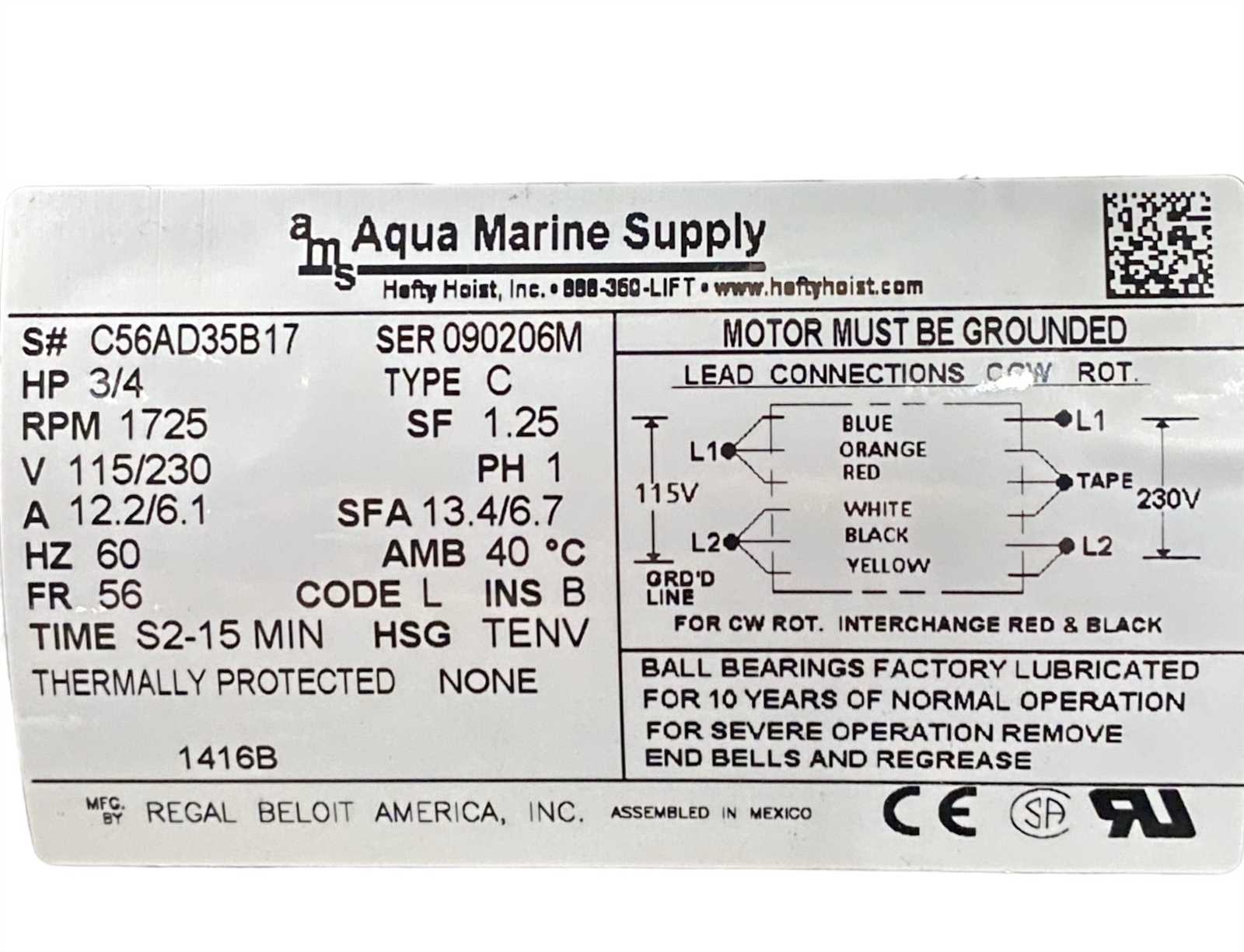 a.o. smith electric motor parts diagram