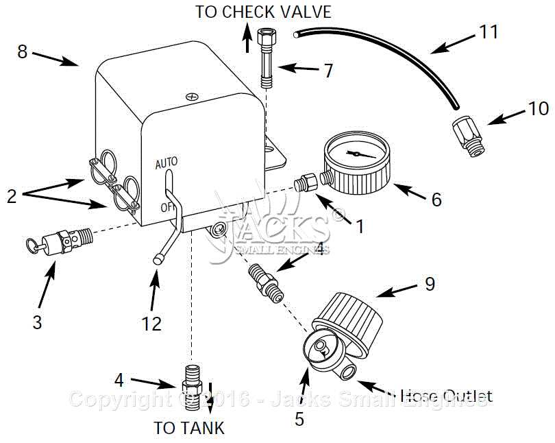 air compressor pressure switch parts diagram