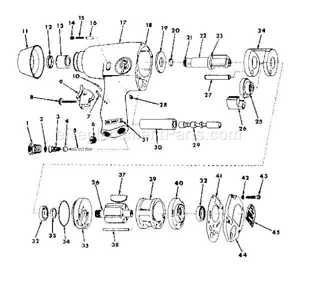 air impact wrench parts diagram