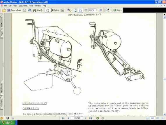 allis chalmers b parts diagram