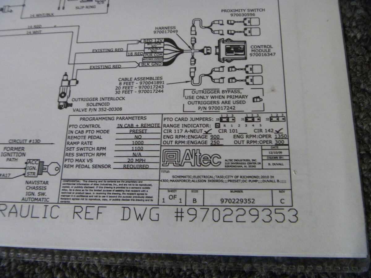 altec bucket truck parts diagram