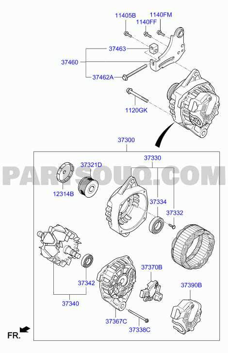 alternator diagram parts