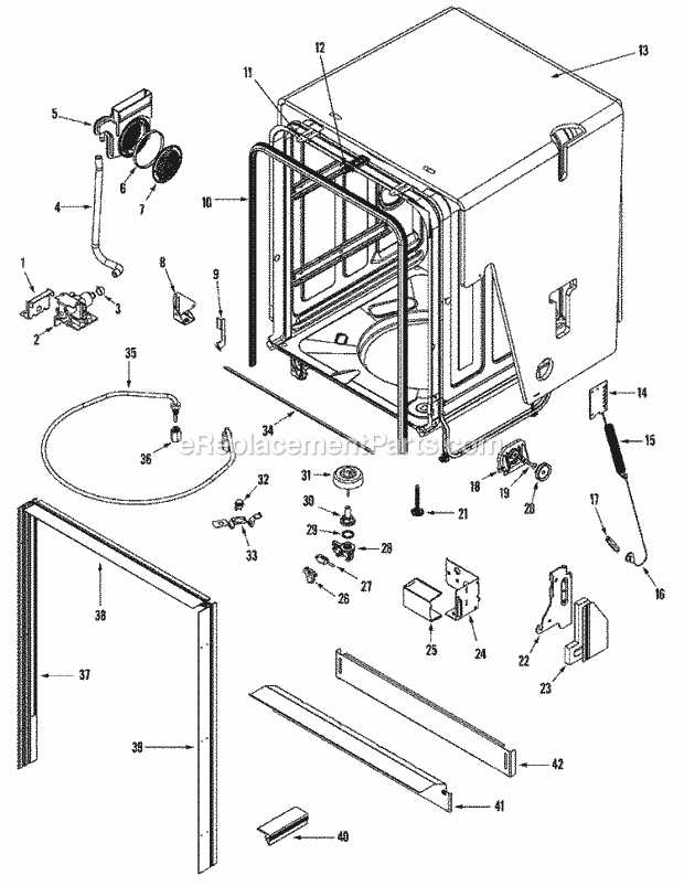 amana dishwasher parts diagram