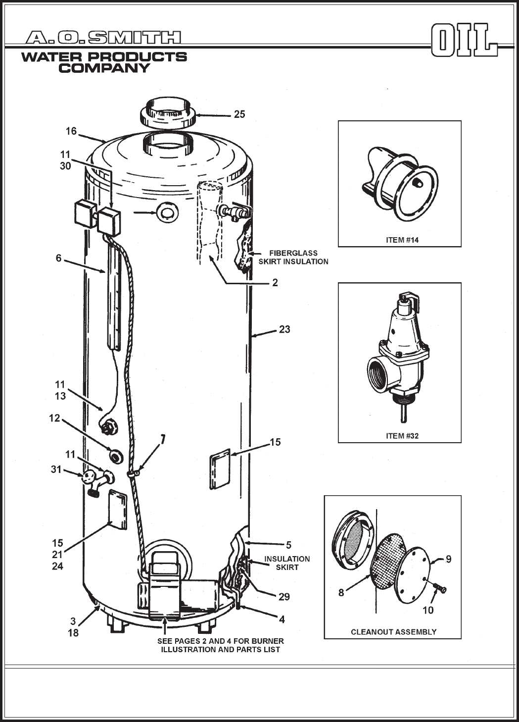 ao smith water heater parts diagram