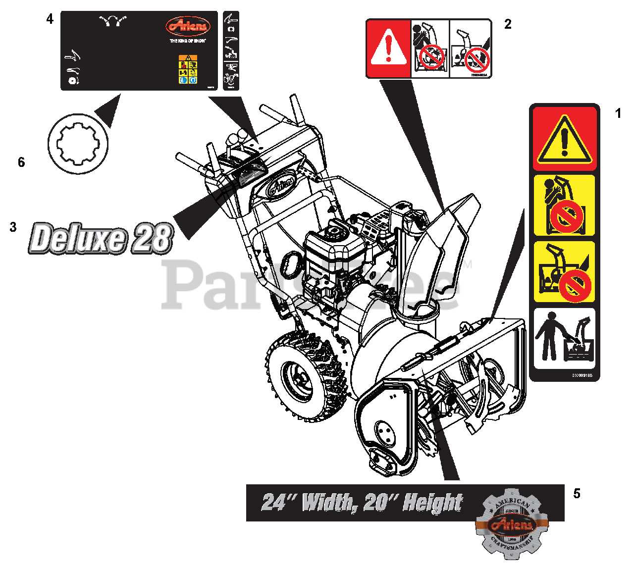 ariens deluxe 24 parts diagram