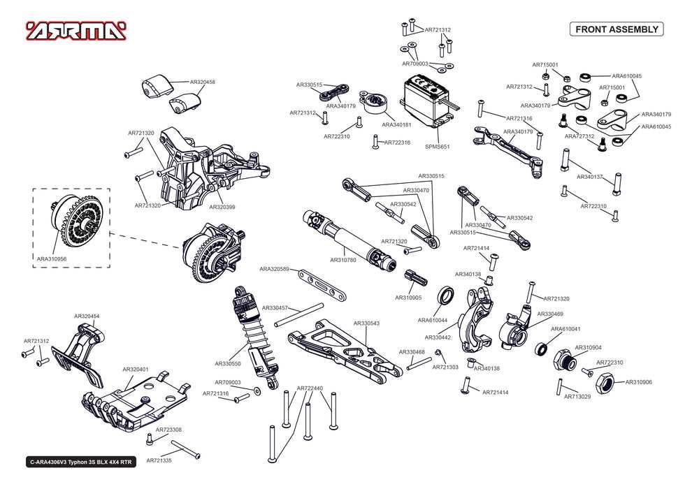 arrma mojave parts diagram