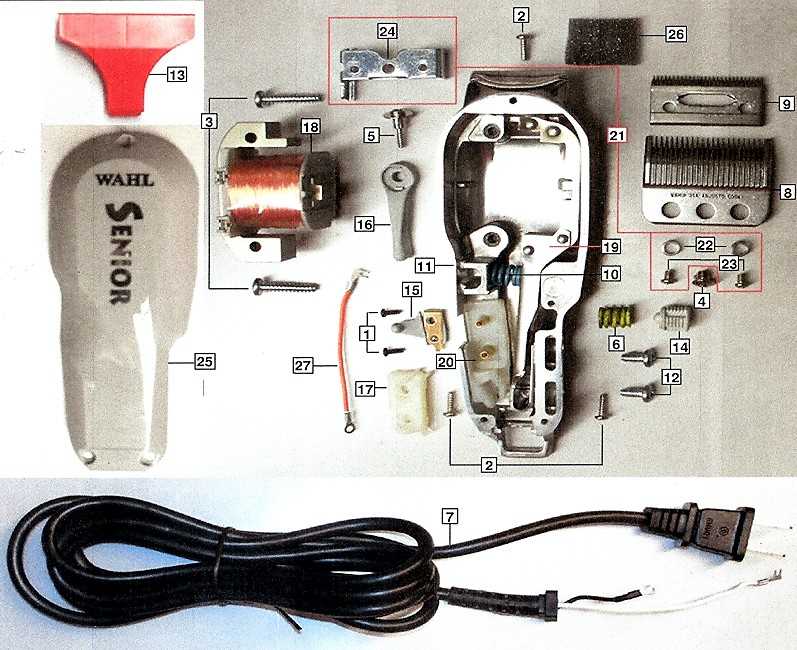 assembly wahl clipper parts diagram