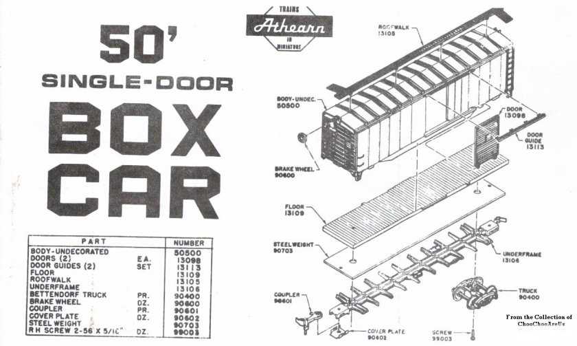 athearn parts diagrams