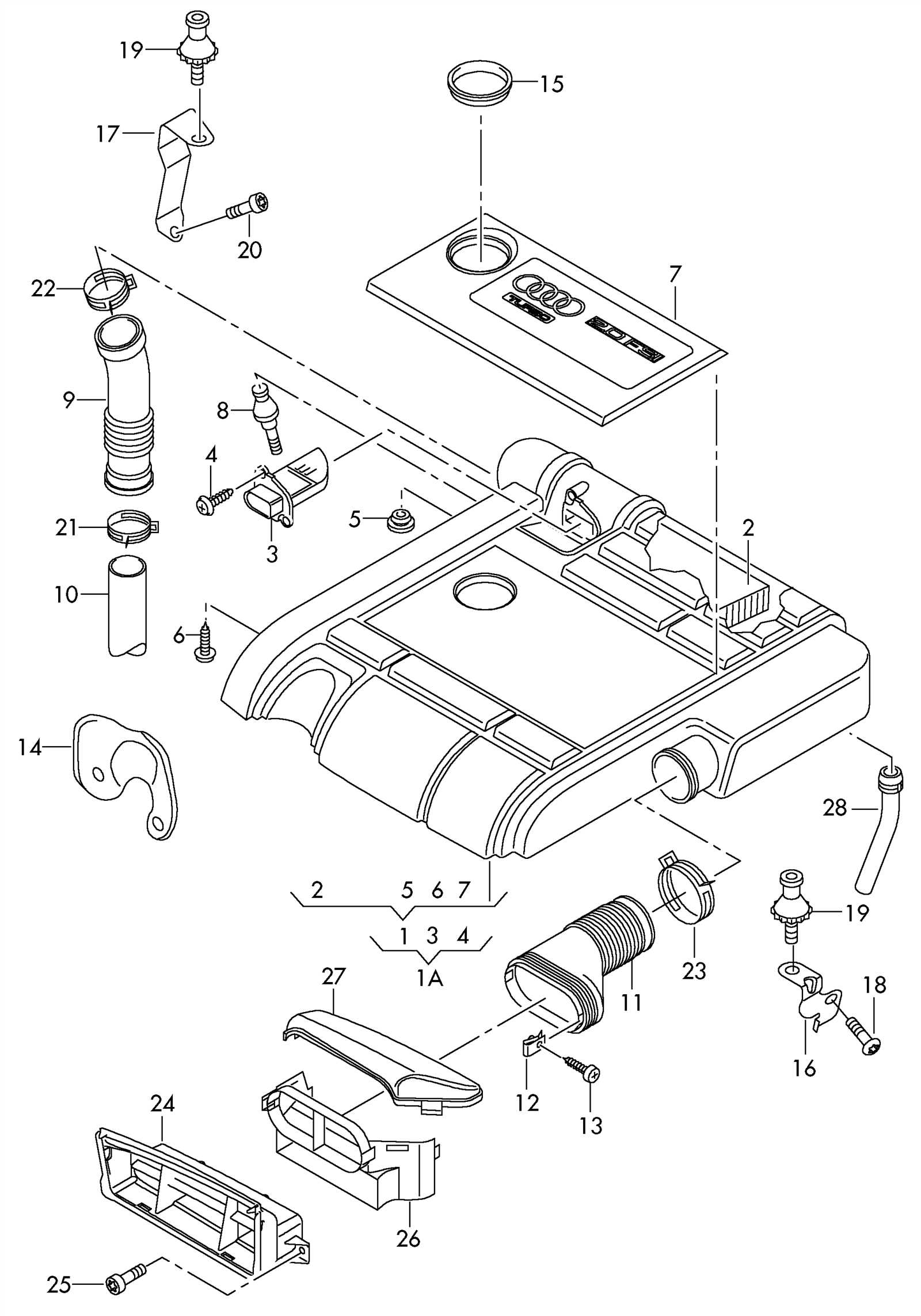 audi a3 engine parts diagram