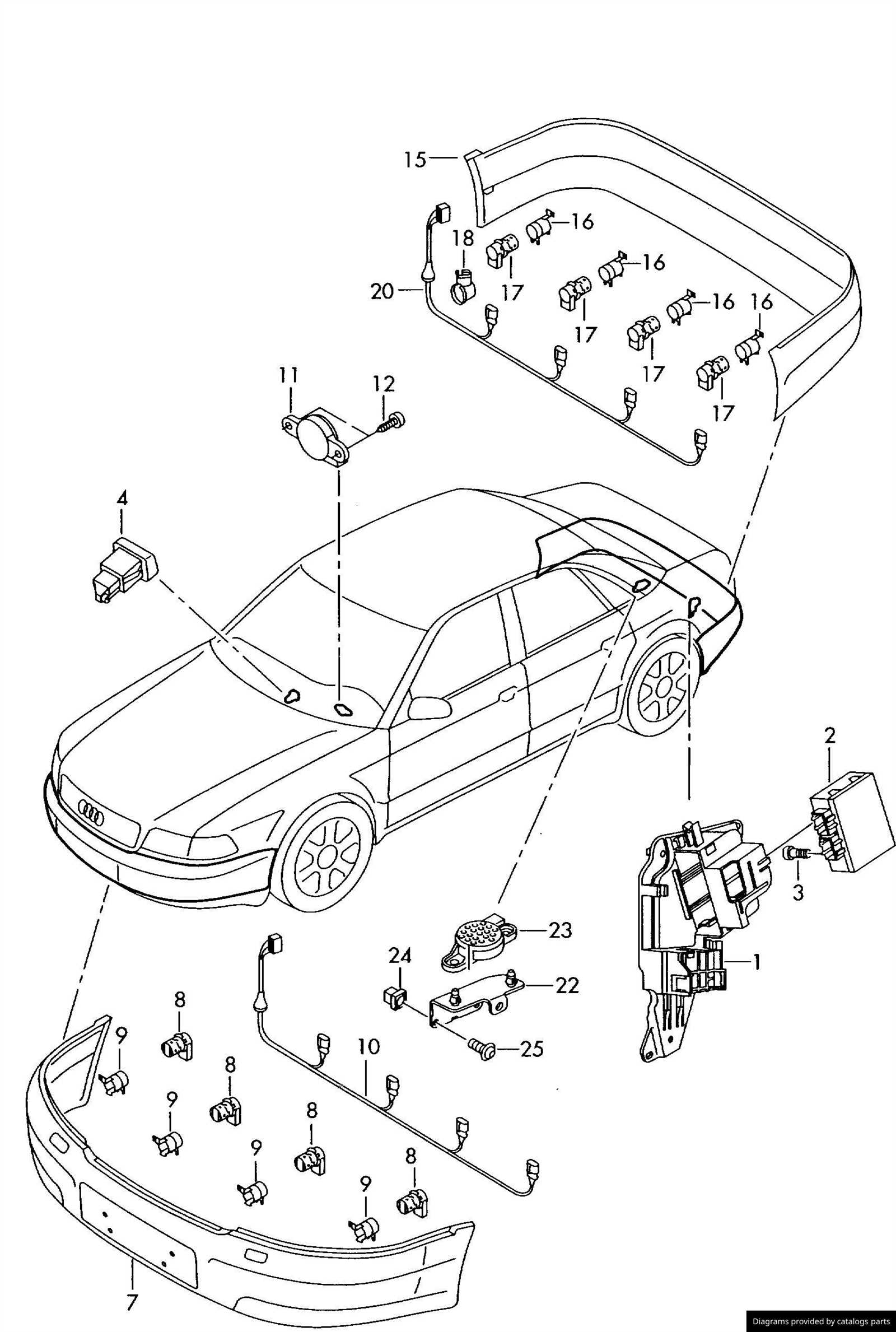 audi a4 parts diagram