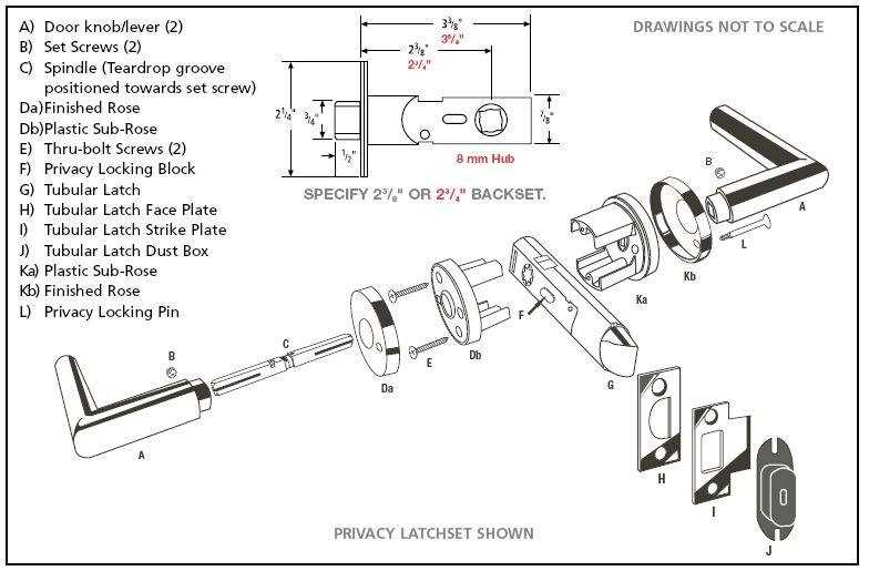 baldwin lock parts diagram