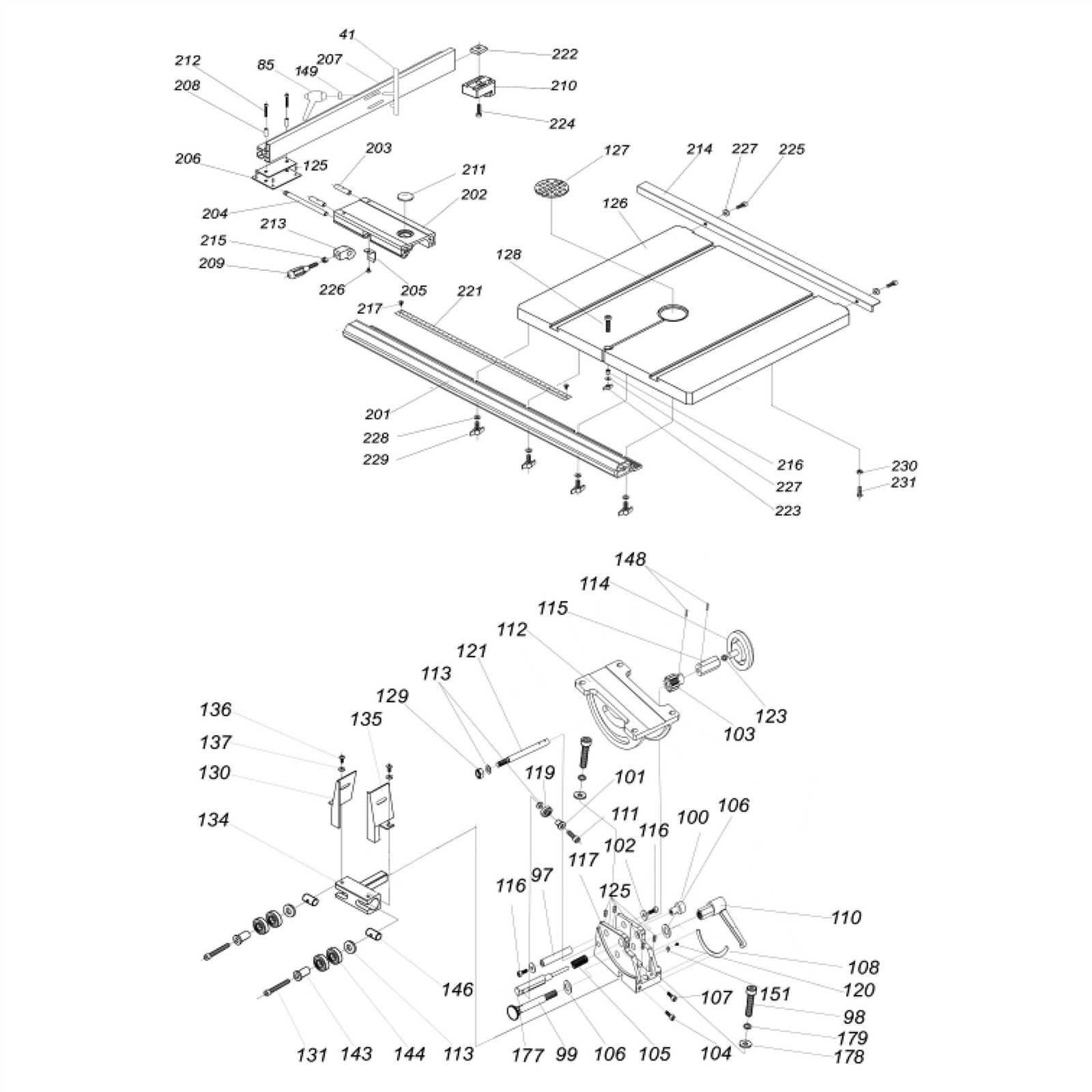 bandsaw parts diagram