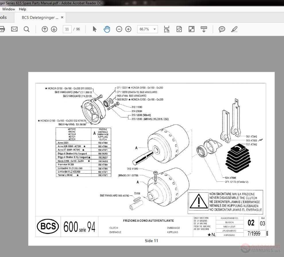 bcs parts diagram