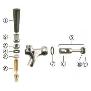 beer faucet parts diagram