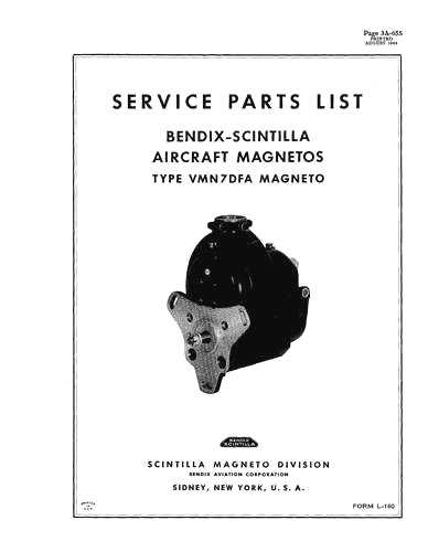 bendix magneto parts diagram