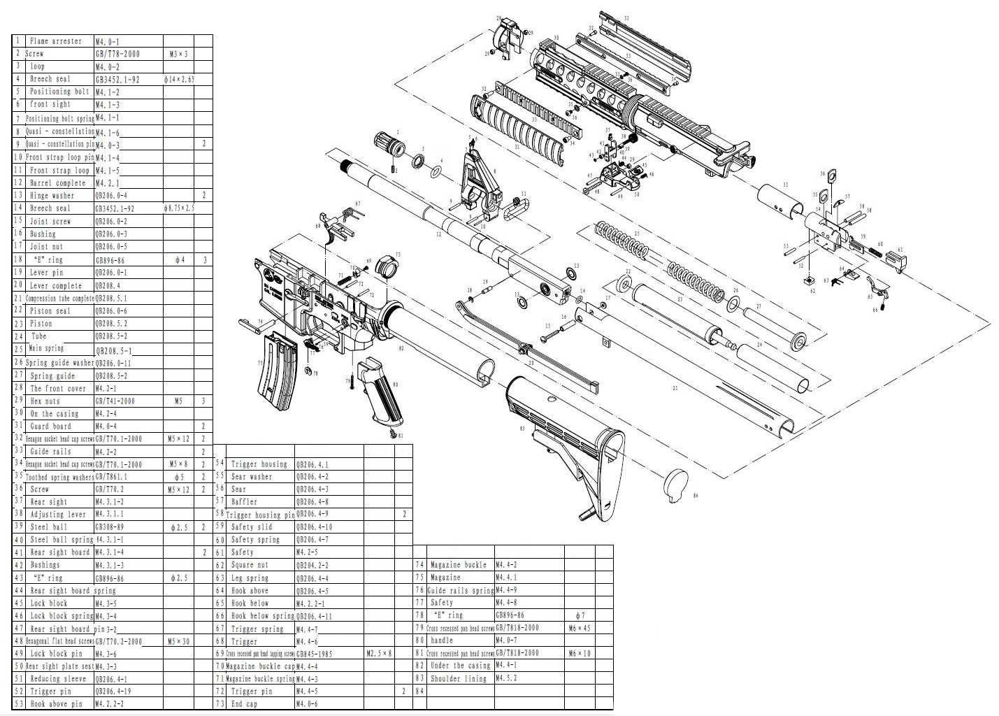 benelli m4 parts diagram