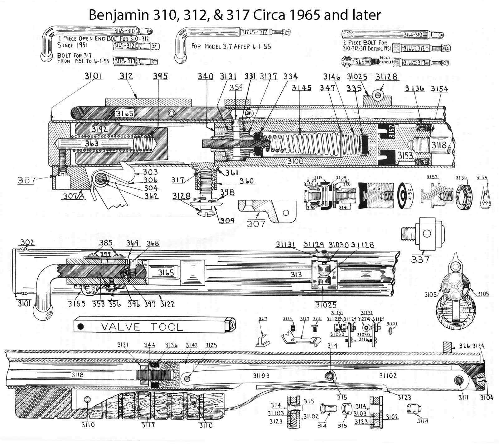 benjamin 312 parts diagram