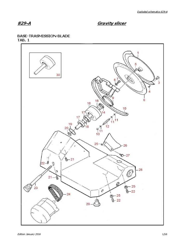 berkel slicer parts diagram