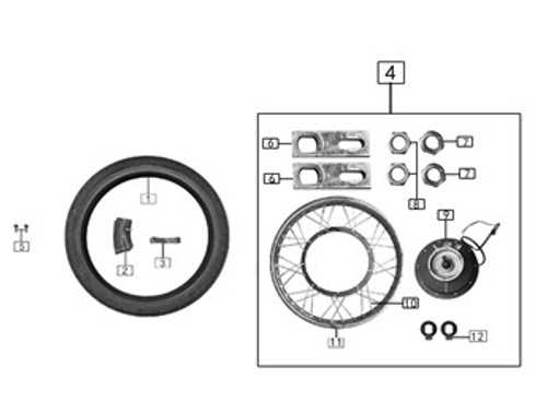 bicycle rear wheel parts diagram