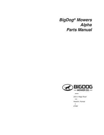 big dog mower parts diagram