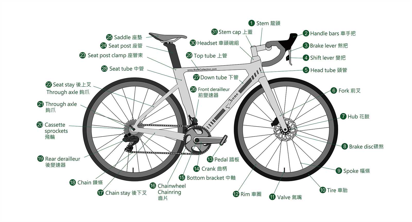 bike tire parts diagram