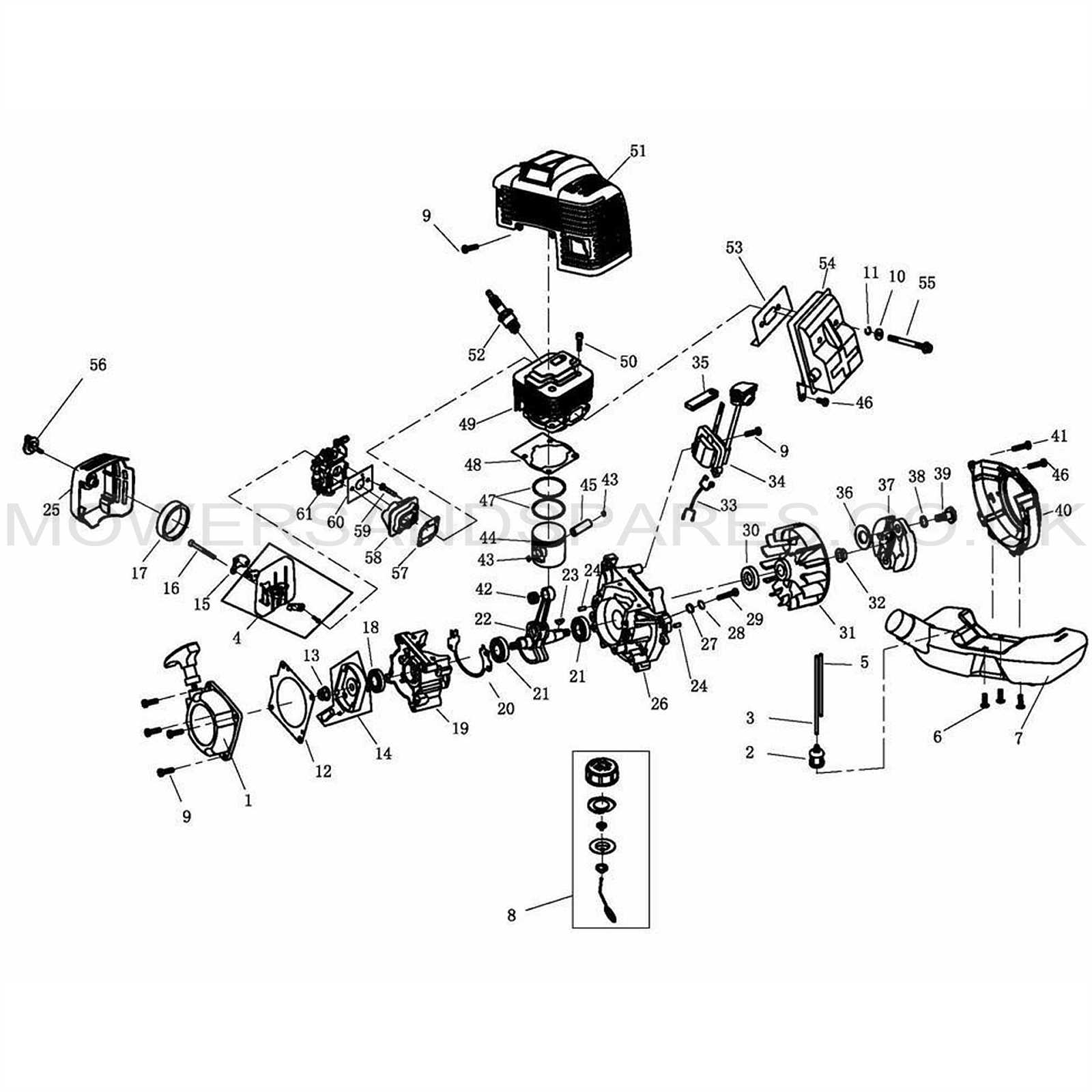 billy goat brush cutter parts diagram