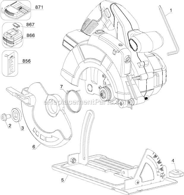 black and decker circular saw parts diagram