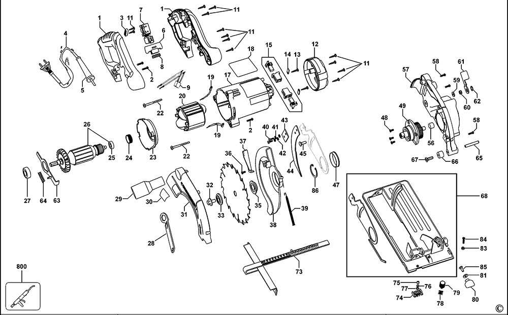 black and decker circular saw parts diagram