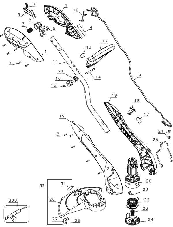 black and decker weed eater parts diagram