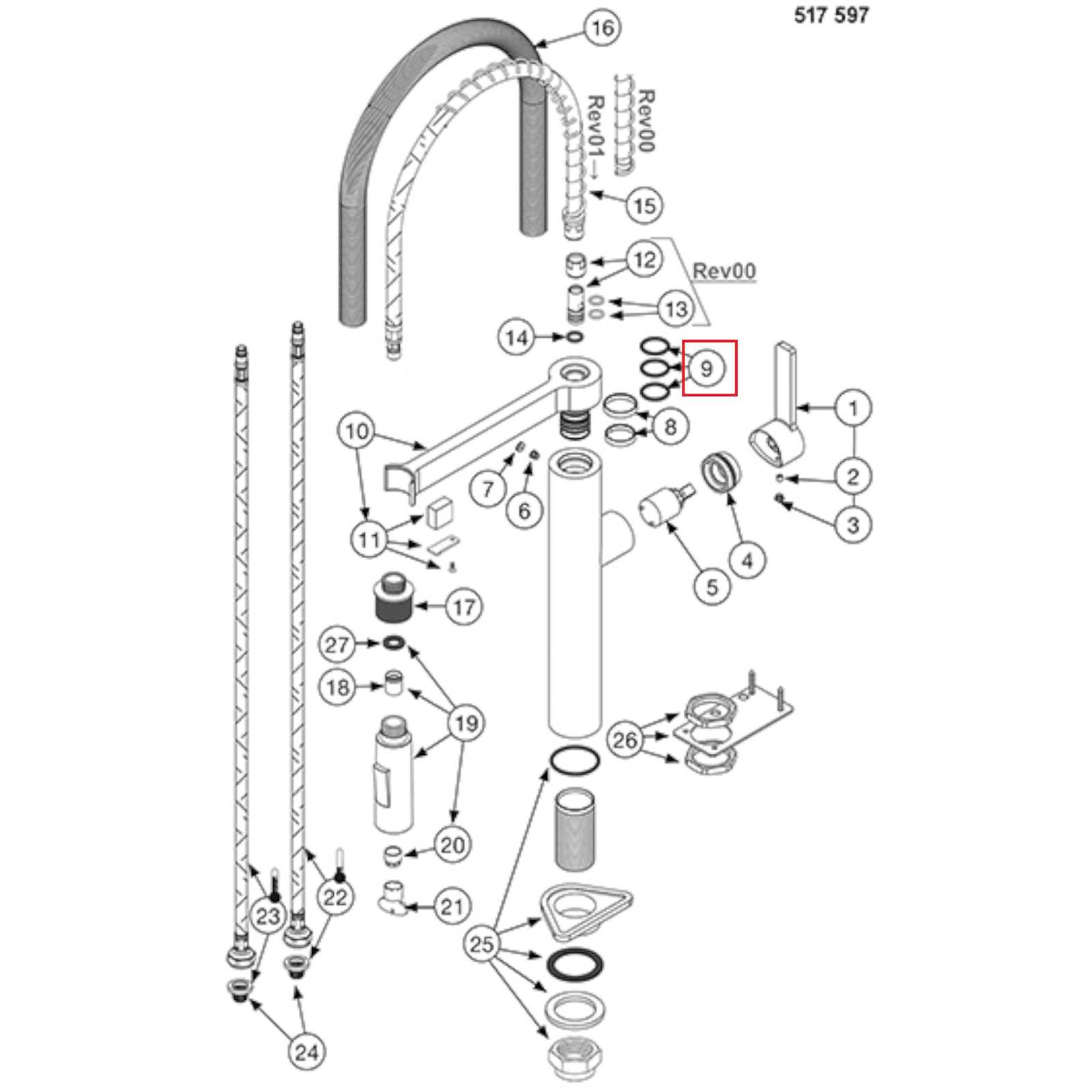 blanco faucet parts diagram