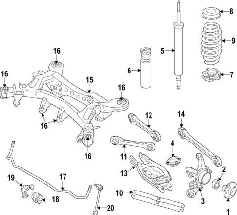 bmw rear suspension parts diagram