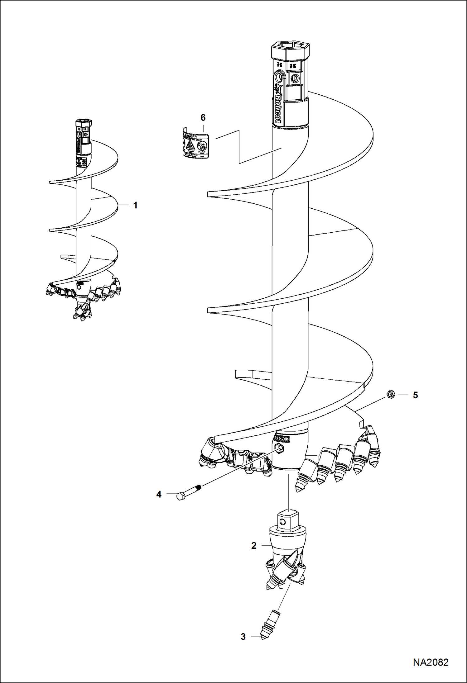 bobcat 30c auger parts diagram