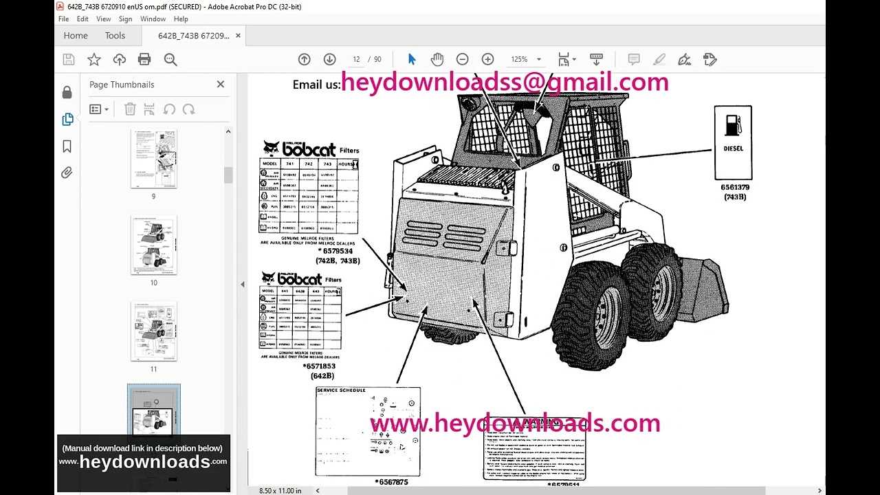 bobcat 642b parts diagram