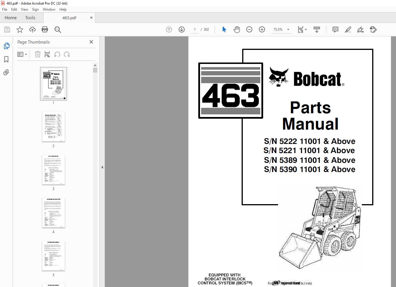 bobcat 7753 parts diagram