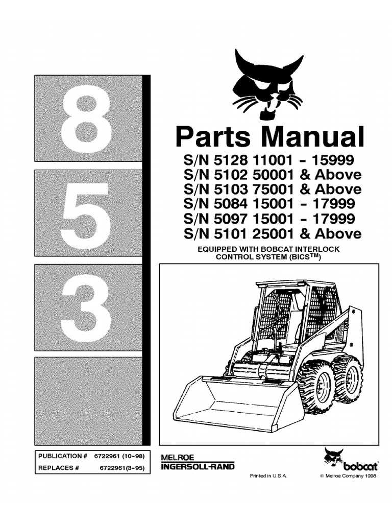 bobcat 853 parts diagram