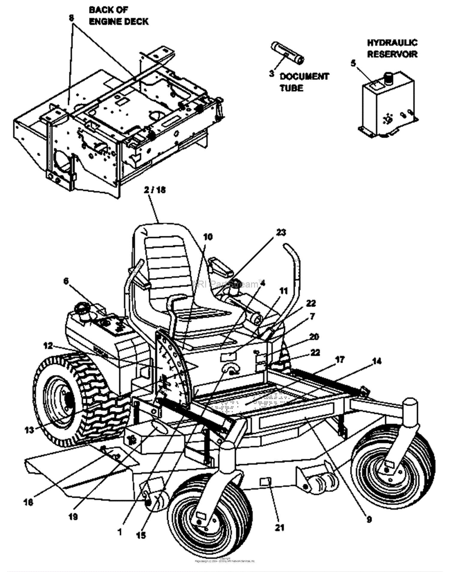 bobcat zero turn mower parts diagram