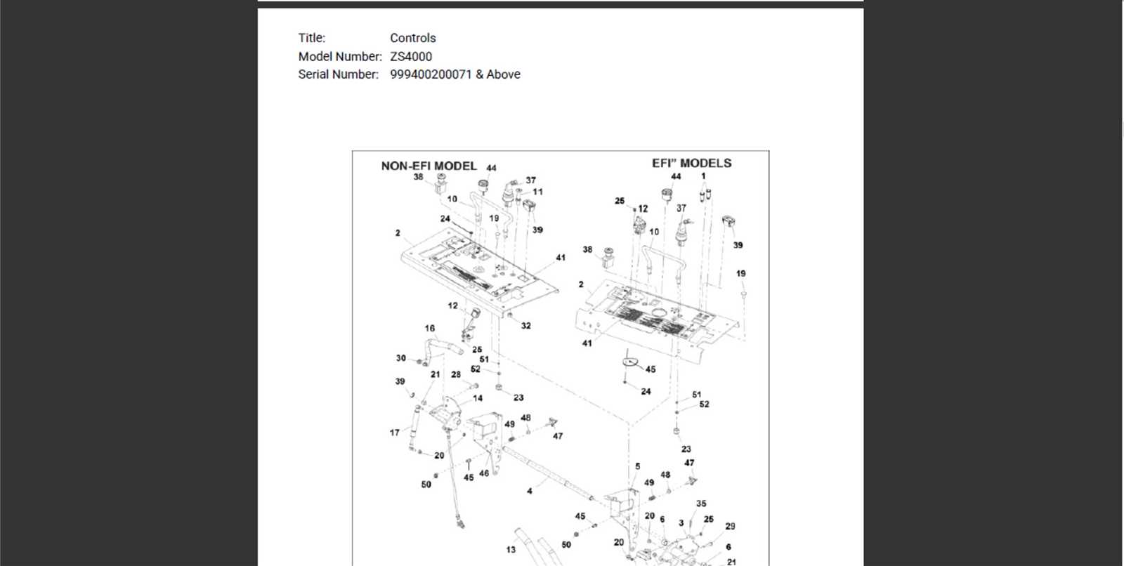 bobcat zs4000 parts diagram