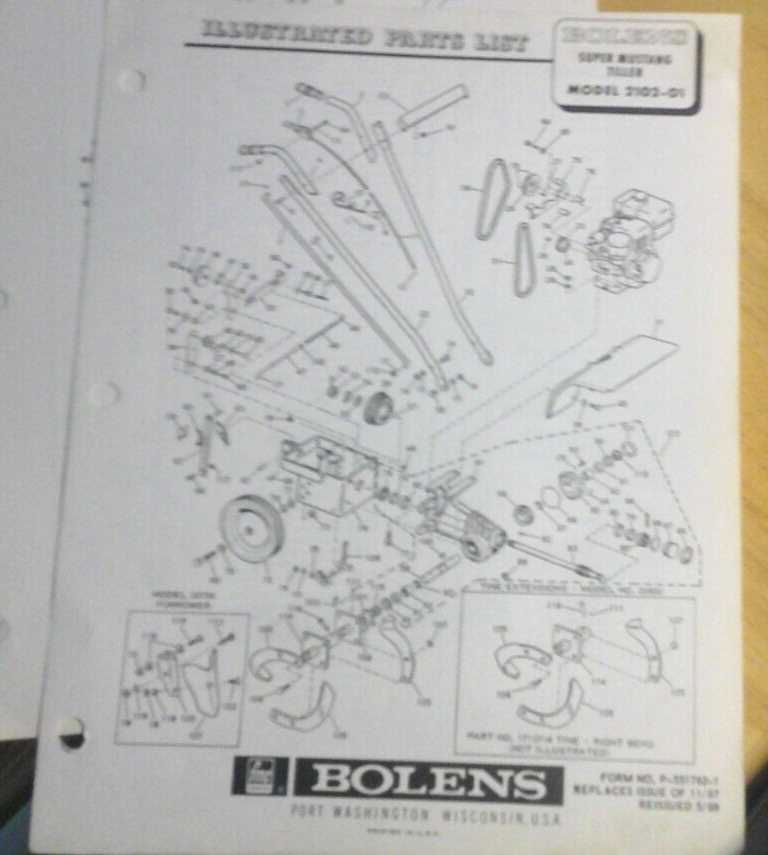 bolens tiller parts diagram