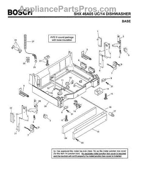 bosch dishwasher drain parts diagram