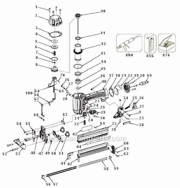 bostitch floor stapler parts diagram