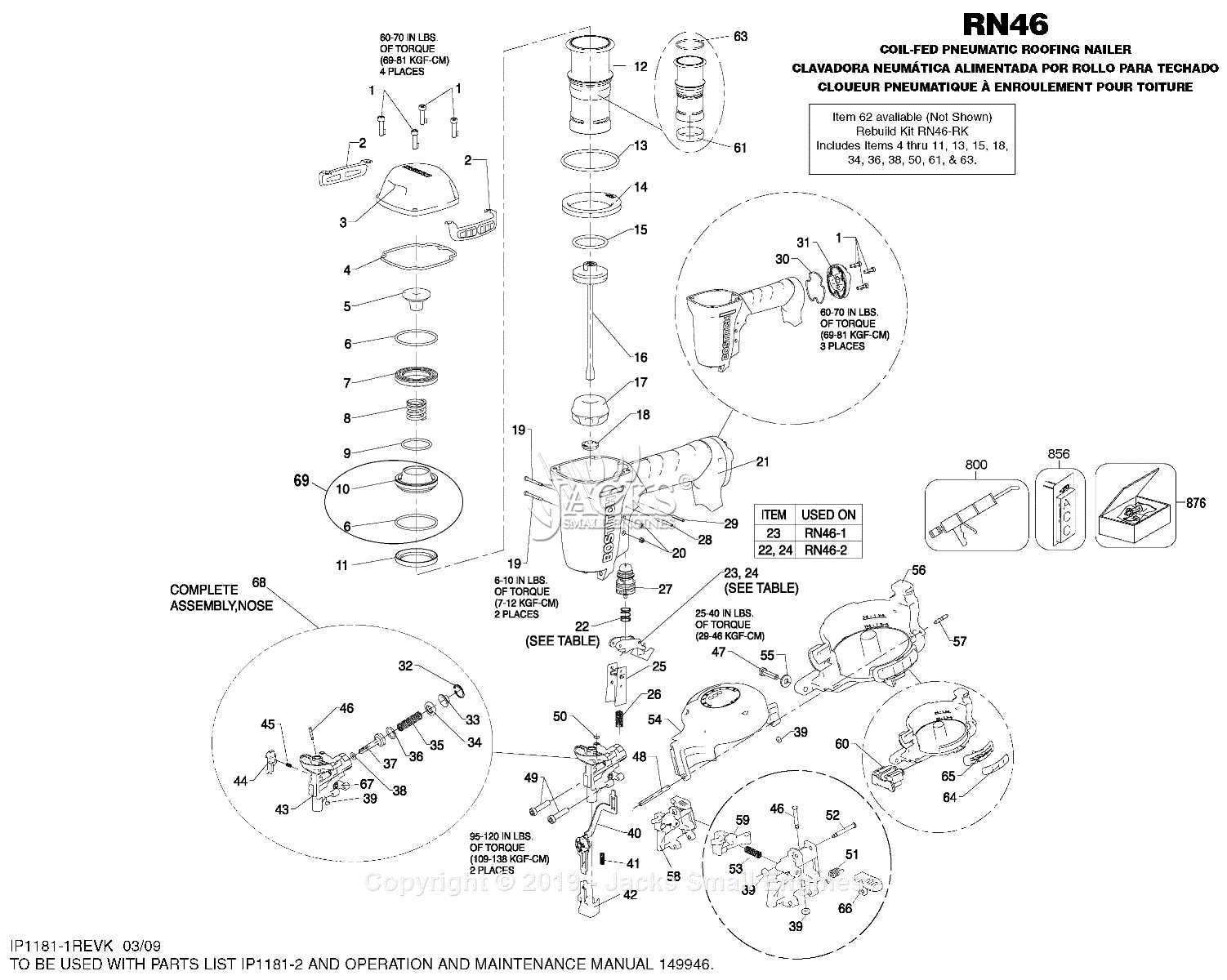 bostitch rn46 1 parts diagram