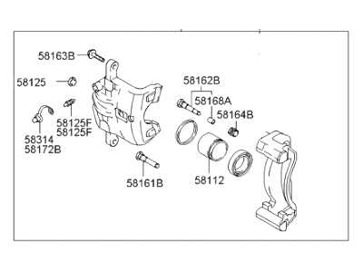 brake caliper parts diagram