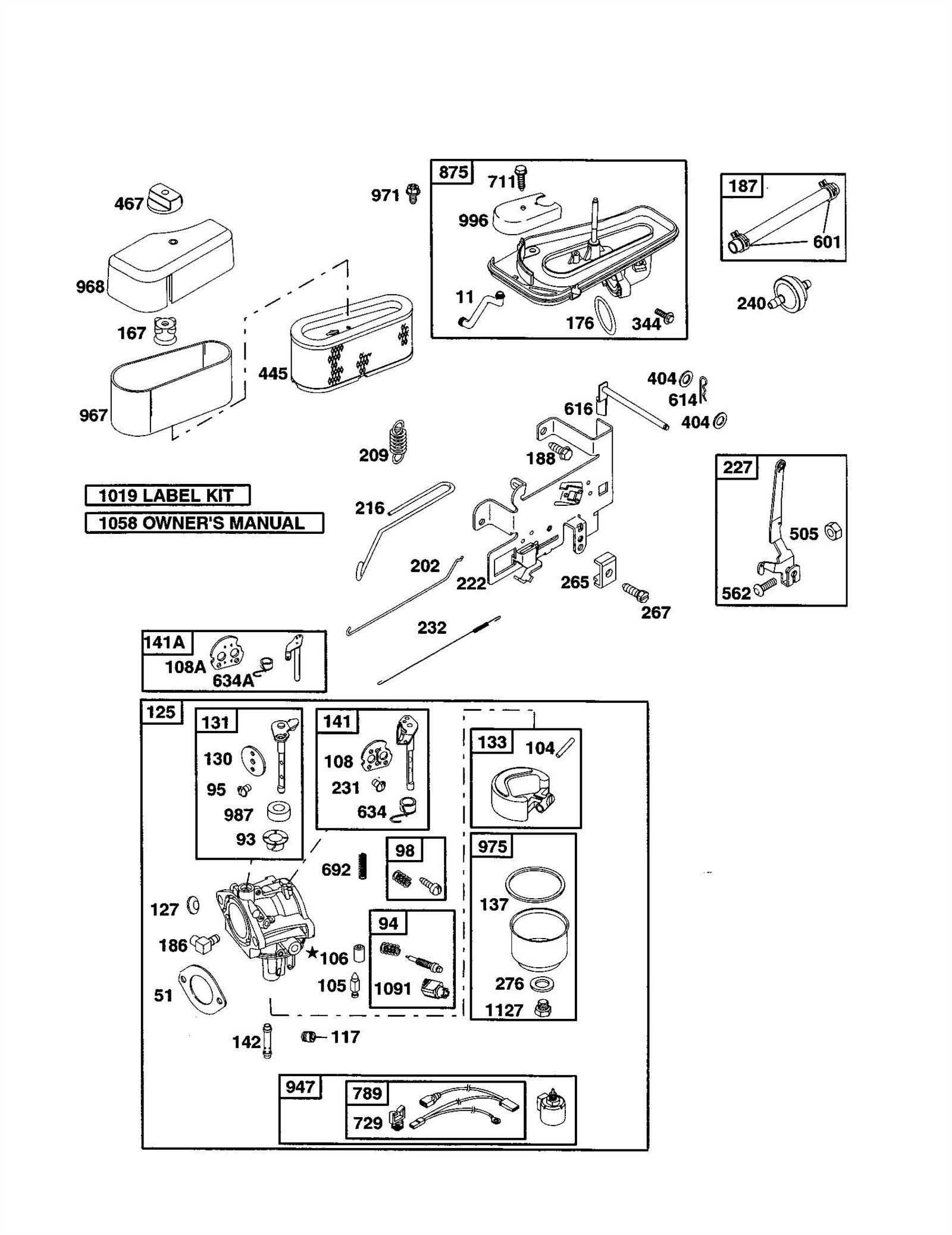 briggs and stratton 500 series 158cc parts diagram