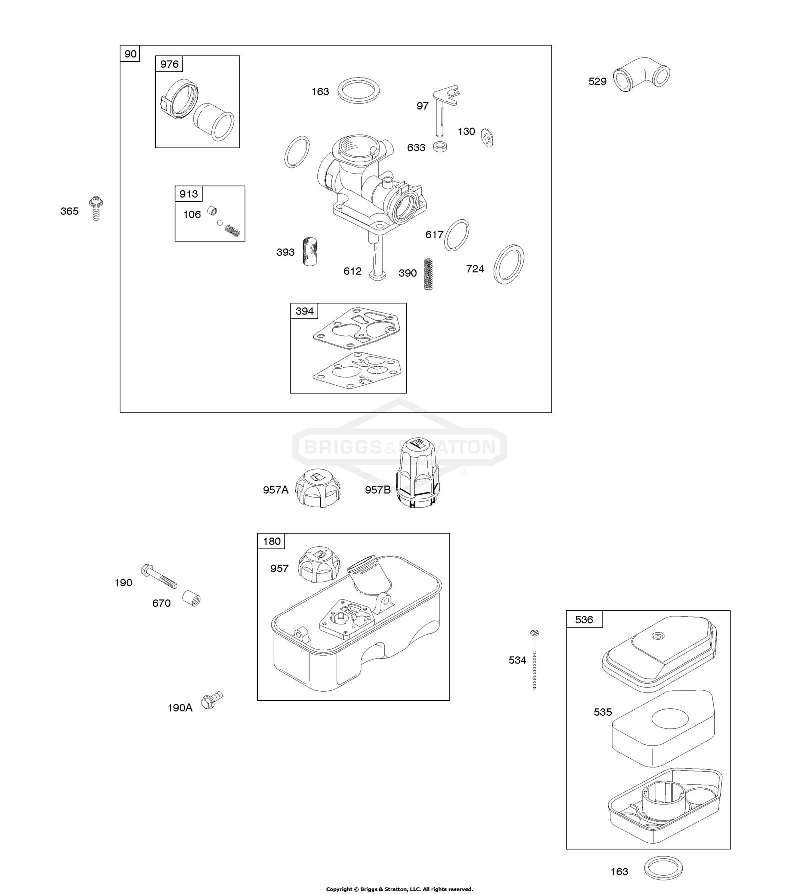 briggs and stratton 550e parts diagram