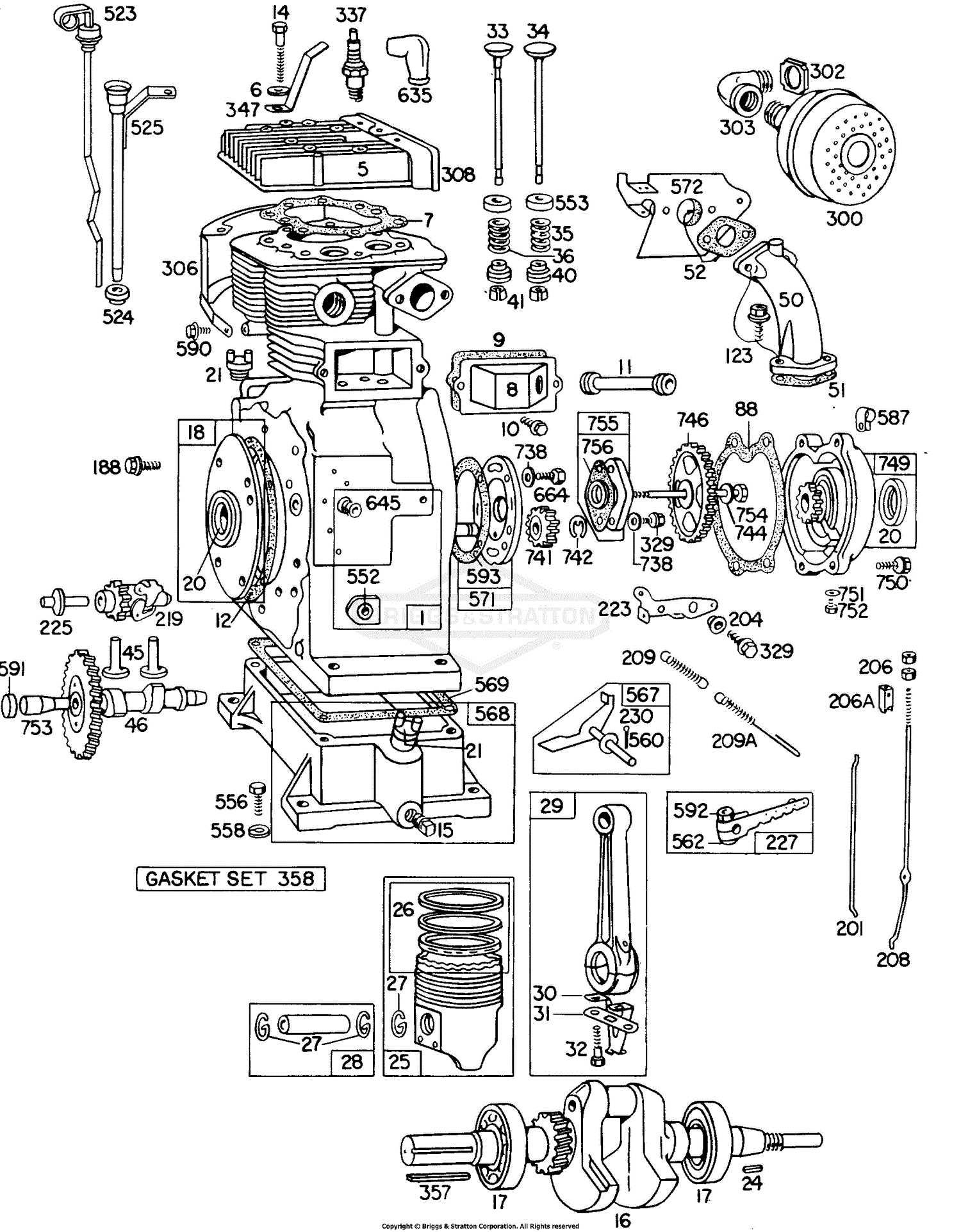 briggs and stratton 550ex parts diagram