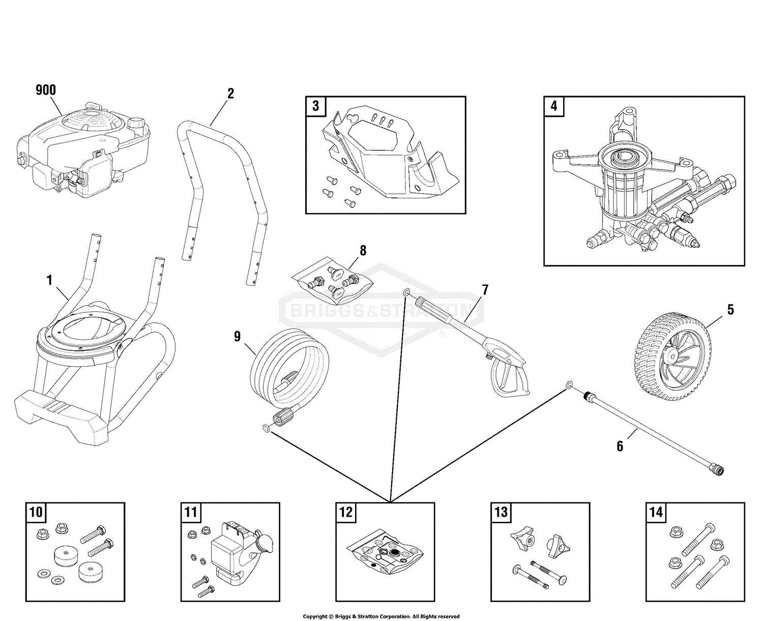 briggs and stratton electric pressure washer parts diagram