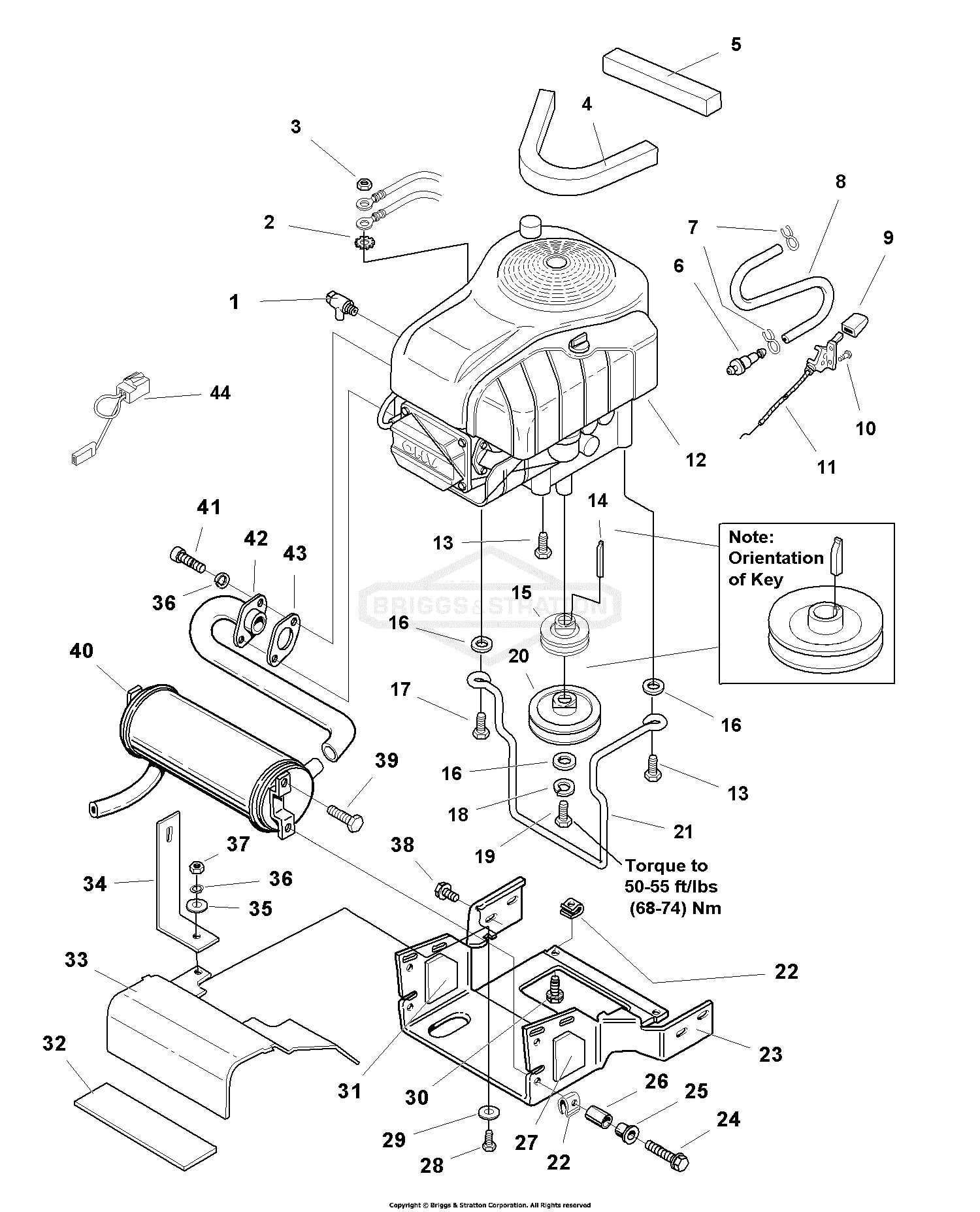 briggs and stratton push mower parts diagram