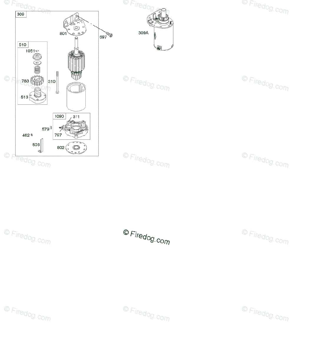 briggs and stratton starter parts diagram