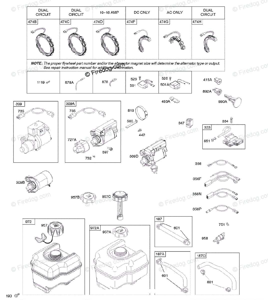 briggs and stratton starter parts diagram