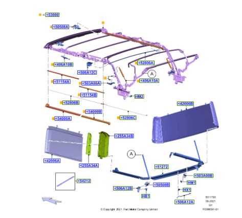 bronco soft top parts diagram